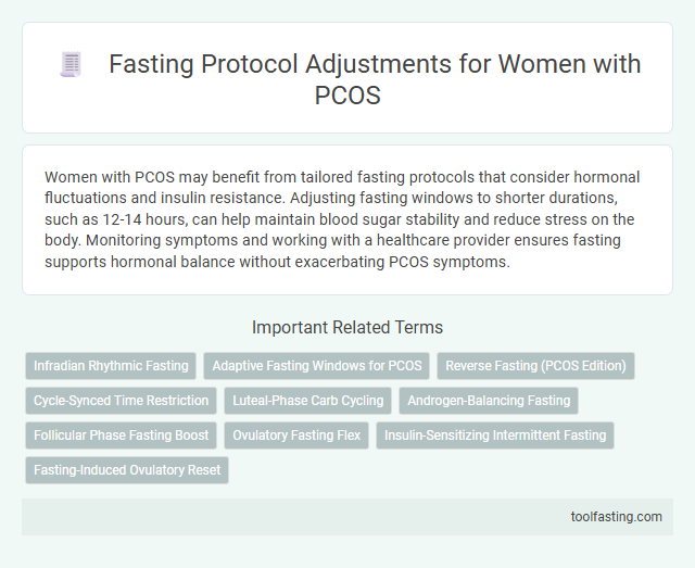 Fasting Protocol Adjustments for Women with PCOS
