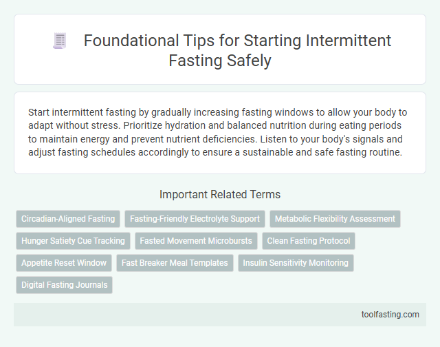 Foundational Tips for Starting Intermittent Fasting Safely