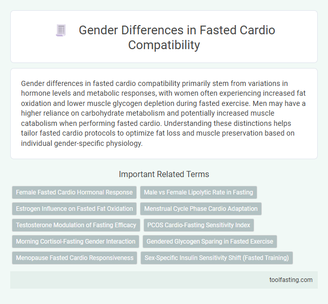 Gender Differences in Fasted Cardio Compatibility