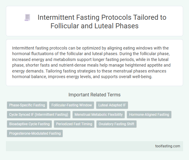 Intermittent Fasting Protocols Tailored to Follicular and Luteal Phases