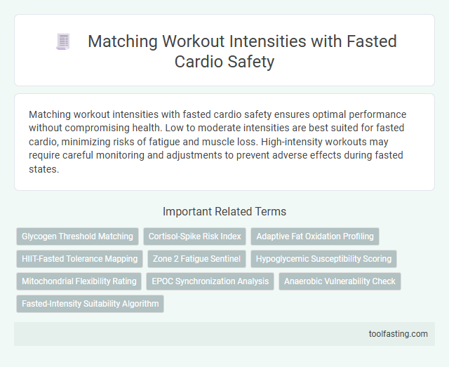 Matching Workout Intensities with Fasted Cardio Safety