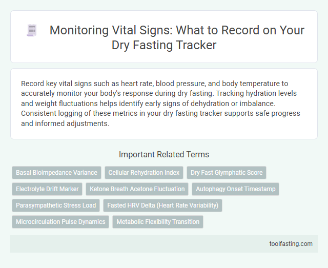 Monitoring Vital Signs: What to Record on Your Dry Fasting Tracker