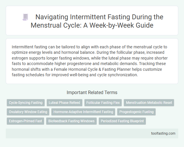 Navigating Intermittent Fasting During the Menstrual Cycle: A Week-by-Week Guide