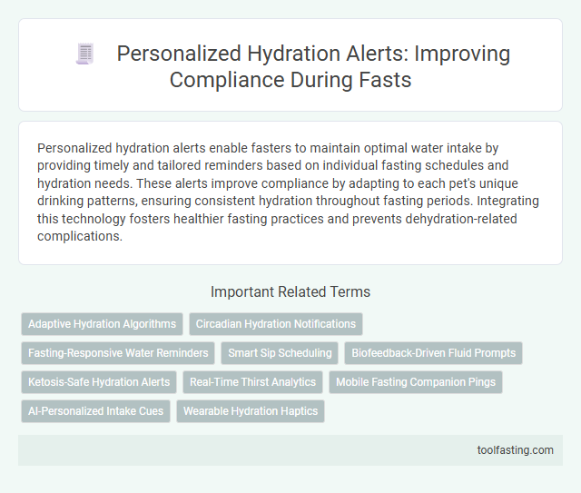 Personalized Hydration Alerts: Improving Compliance During Fasts