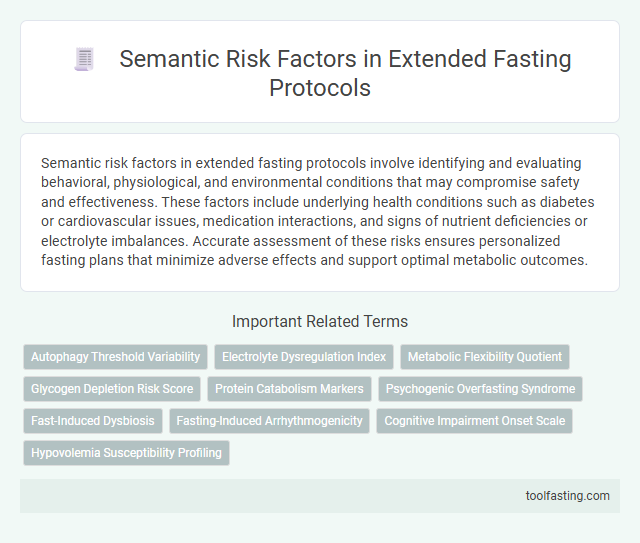 Semantic Risk Factors in Extended Fasting Protocols