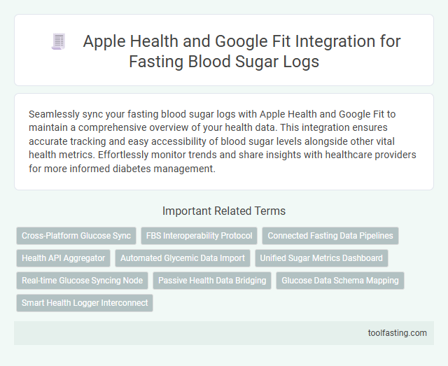 Apple Health and Google Fit Integration for Fasting Blood Sugar Logs