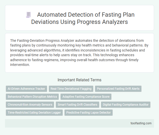 Automated Detection of Fasting Plan Deviations Using Progress Analyzers