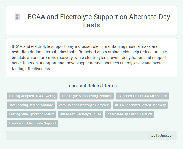 BCAA and Electrolyte Support on Alternate-Day Fasts