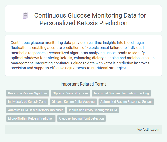 Continuous Glucose Monitoring Data for Personalized Ketosis Prediction