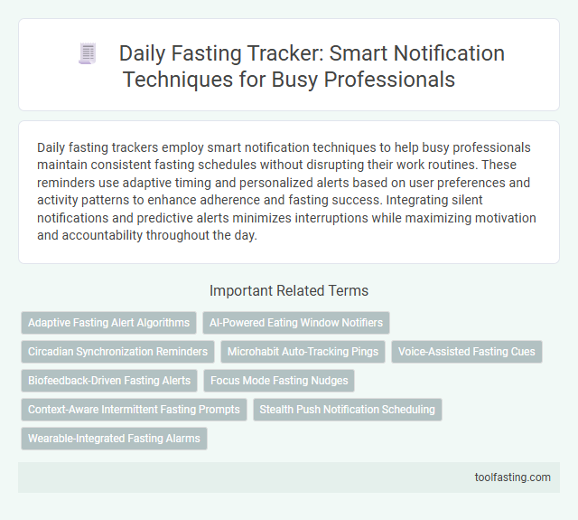 Daily Fasting Tracker: Smart Notification Techniques for Busy Professionals