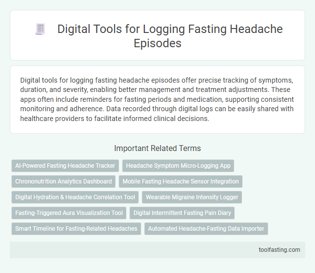 Digital Tools for Logging Fasting Headache Episodes