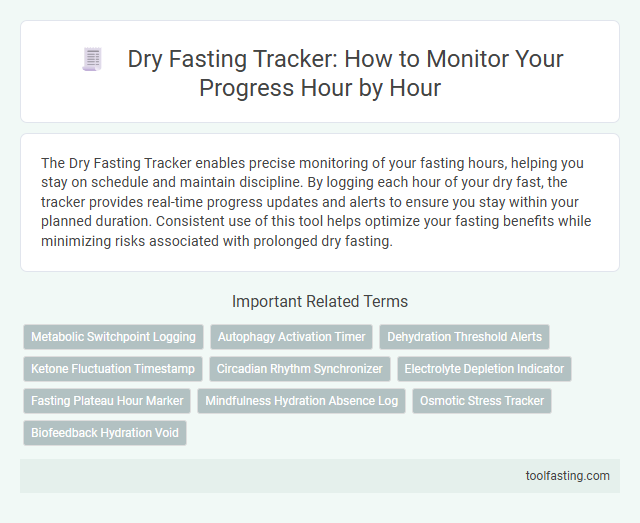 Dry Fasting Tracker: How to Monitor Your Progress Hour by Hour