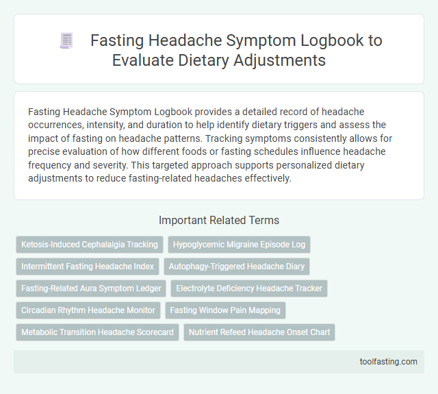Fasting Headache Symptom Logbook to Evaluate Dietary Adjustments