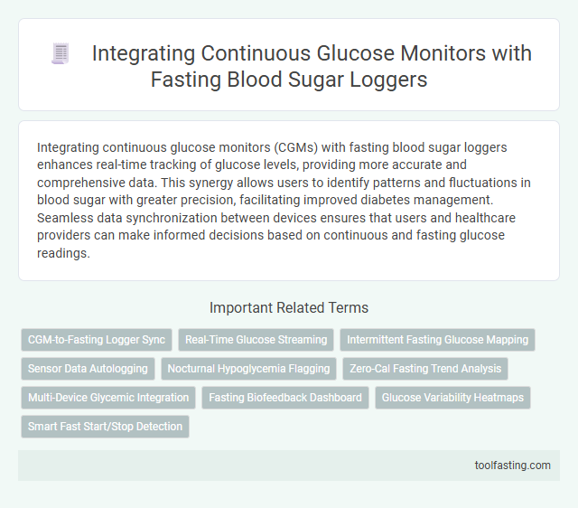 Integrating Continuous Glucose Monitors with Fasting Blood Sugar Loggers
