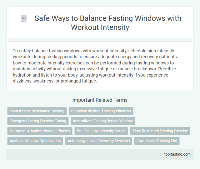 Safe Ways to Balance Fasting Windows with Workout Intensity