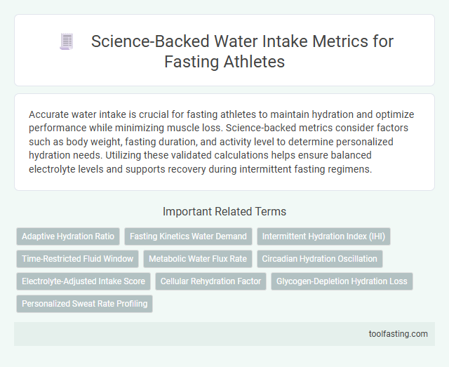 Science-Backed Water Intake Metrics for Fasting Athletes