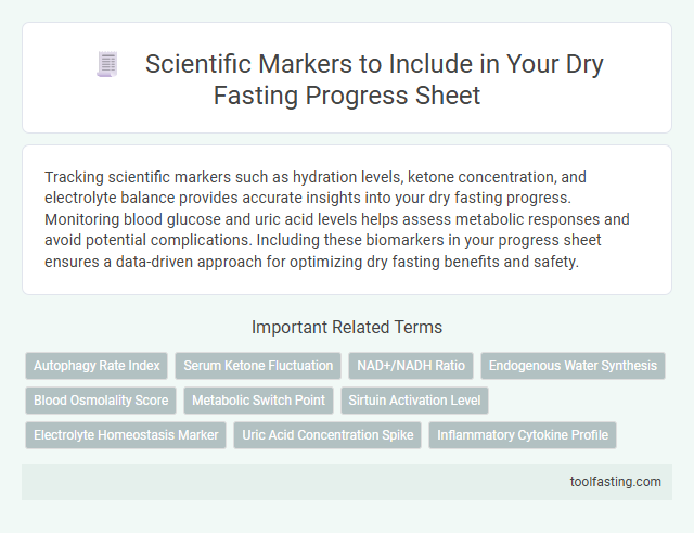 Scientific Markers to Include in Your Dry Fasting Progress Sheet