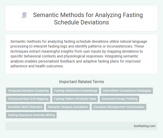 Semantic Methods for Analyzing Fasting Schedule Deviations