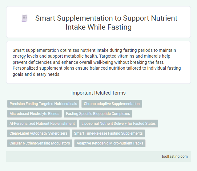 Smart Supplementation to Support Nutrient Intake While Fasting