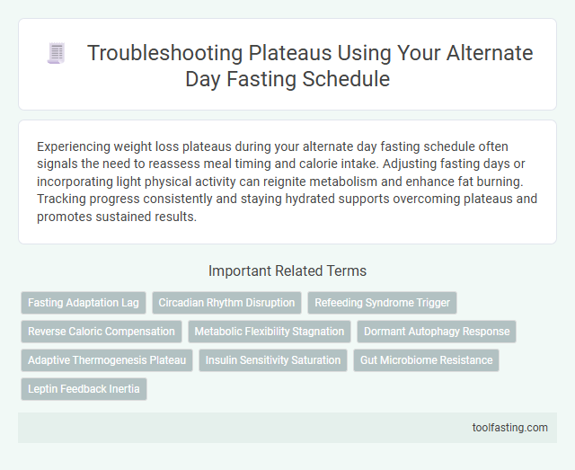 Troubleshooting Plateaus Using Your Alternate Day Fasting Schedule