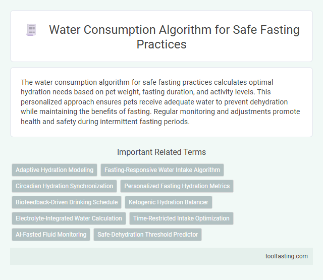 Water Consumption Algorithm for Safe Fasting Practices