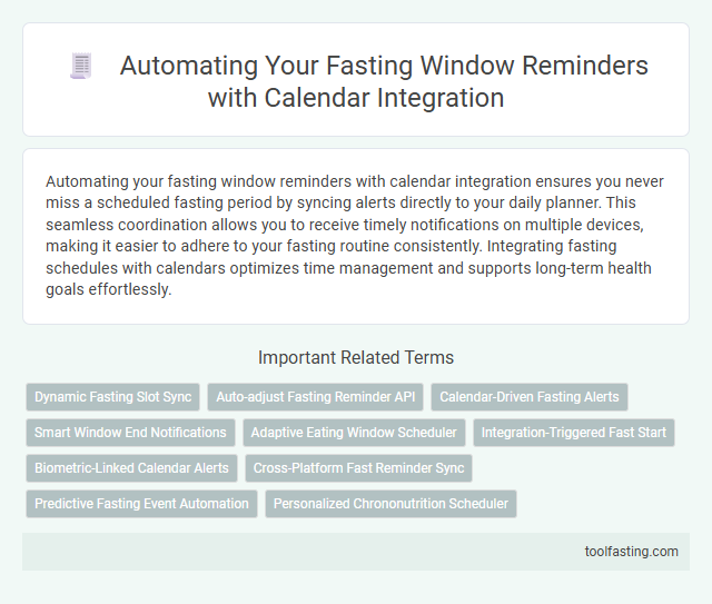 Automating Your Fasting Window Reminders with Calendar Integration