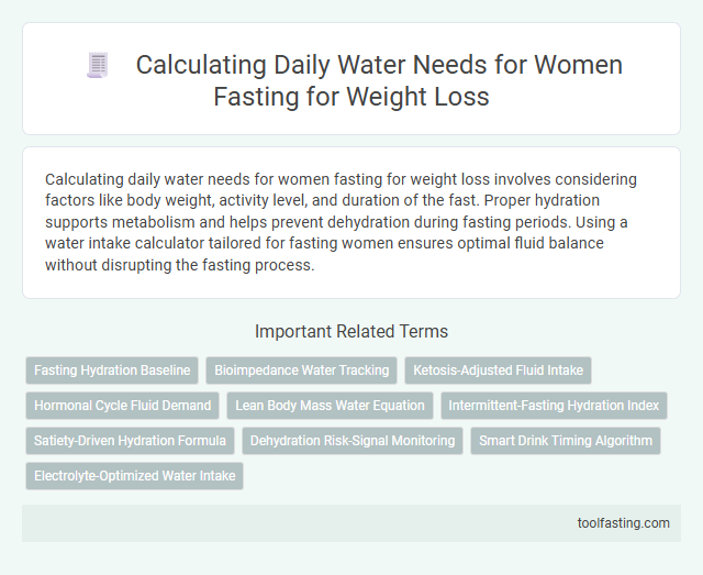 Calculating Daily Water Needs for Women Fasting for Weight Loss