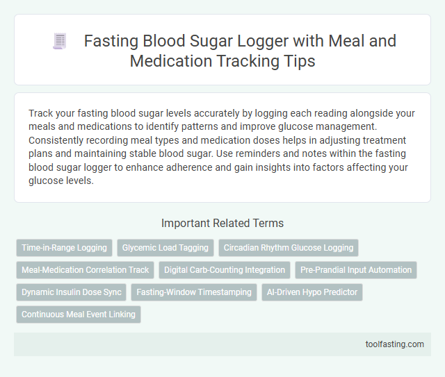 Fasting Blood Sugar Logger with Meal and Medication Tracking Tips