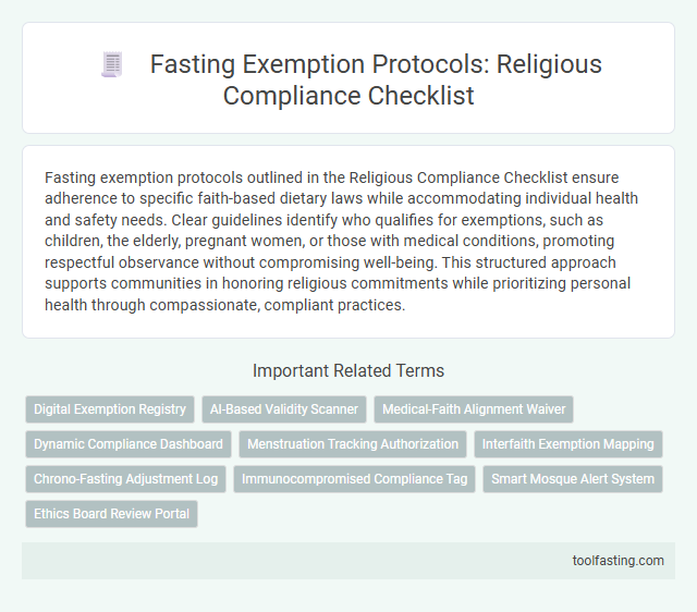Fasting Exemption Protocols: Religious Compliance Checklist