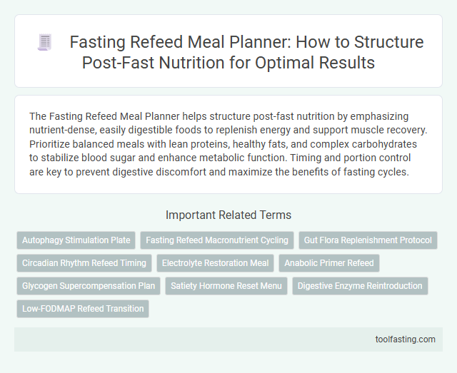 Fasting Refeed Meal Planner: How to Structure Post-Fast Nutrition for Optimal Results