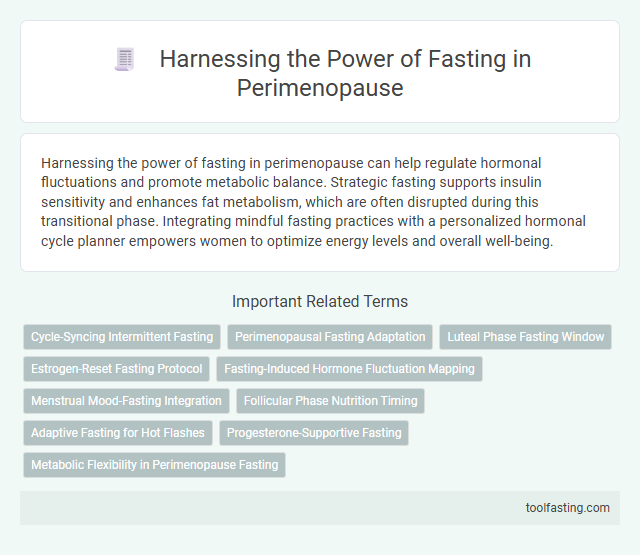 Harnessing the Power of Fasting in Perimenopause