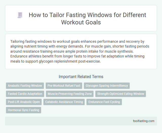 How to Tailor Fasting Windows for Different Workout Goals