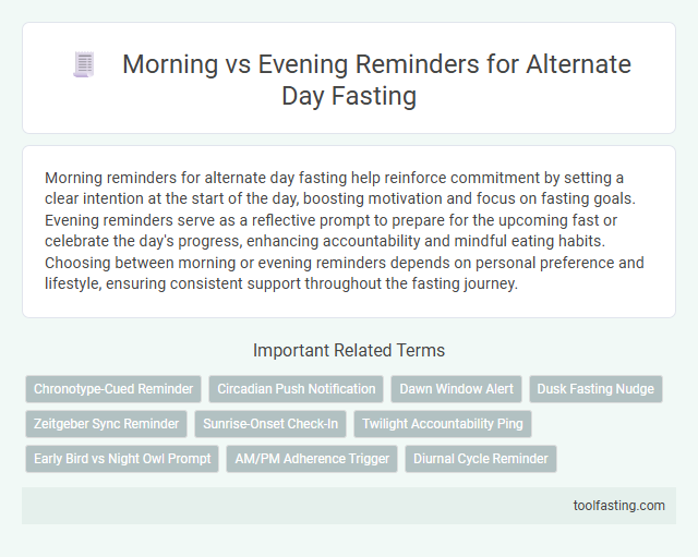 Morning vs Evening Reminders for Alternate Day Fasting