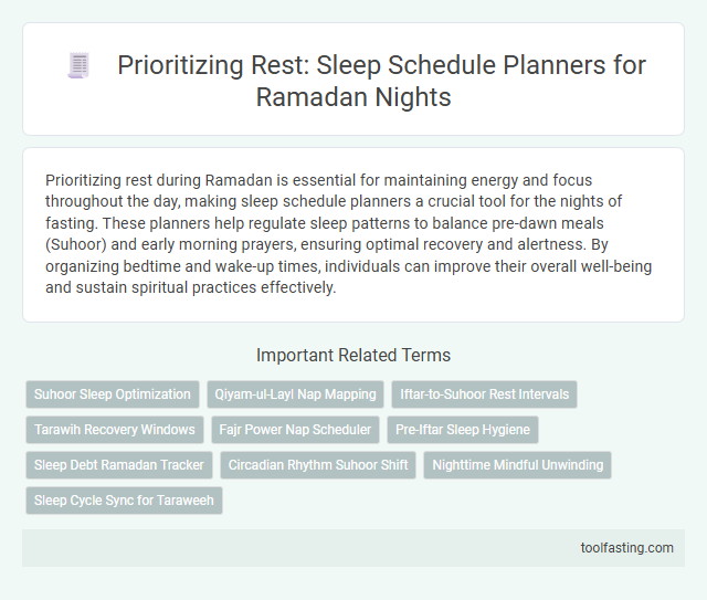 Prioritizing Rest: Sleep Schedule Planners for Ramadan Nights