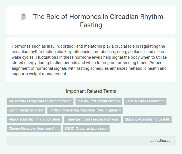 The Role of Hormones in Circadian Rhythm Fasting
