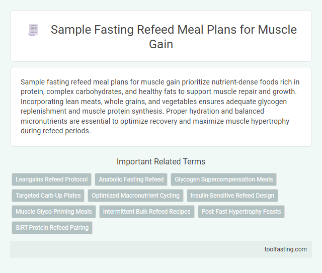 Sample Fasting Refeed Meal Plans for Muscle Gain