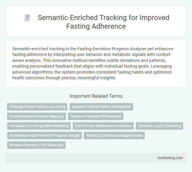 Semantic-Enriched Tracking for Improved Fasting Adherence