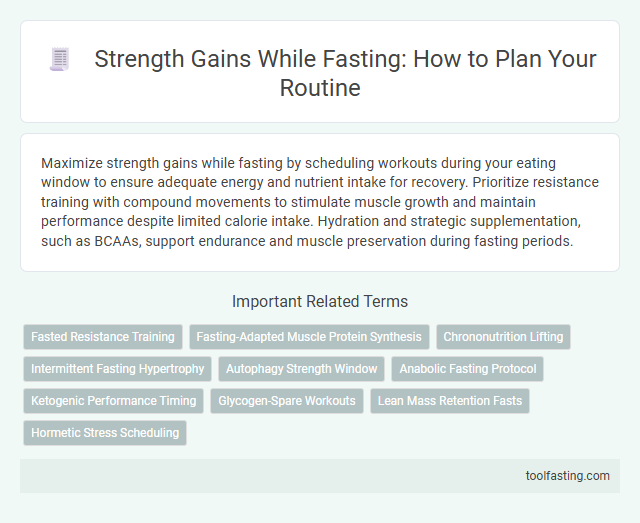 Strength Gains While Fasting: How to Plan Your Routine