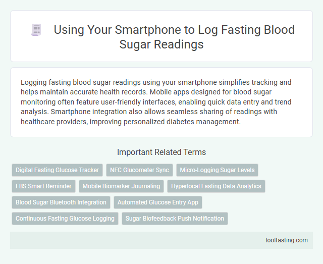 Using Your Smartphone to Log Fasting Blood Sugar Readings