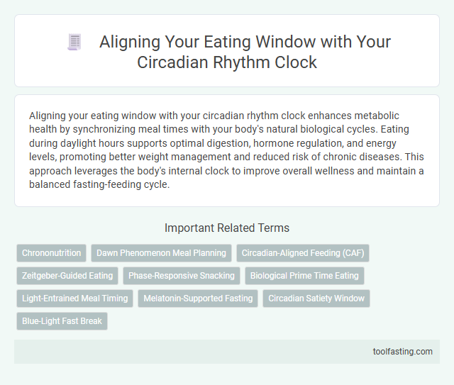 Aligning Your Eating Window with Your Circadian Rhythm Clock