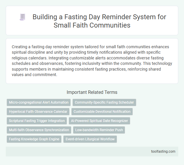 Building a Fasting Day Reminder System for Small Faith Communities
