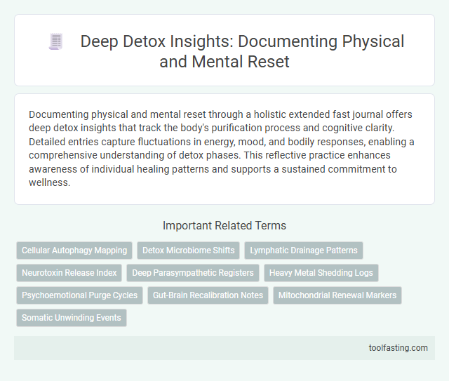 Deep Detox Insights: Documenting Physical and Mental Reset