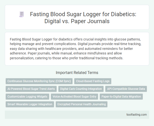 Fasting Blood Sugar Logger for Diabetics: Digital vs. Paper Journals