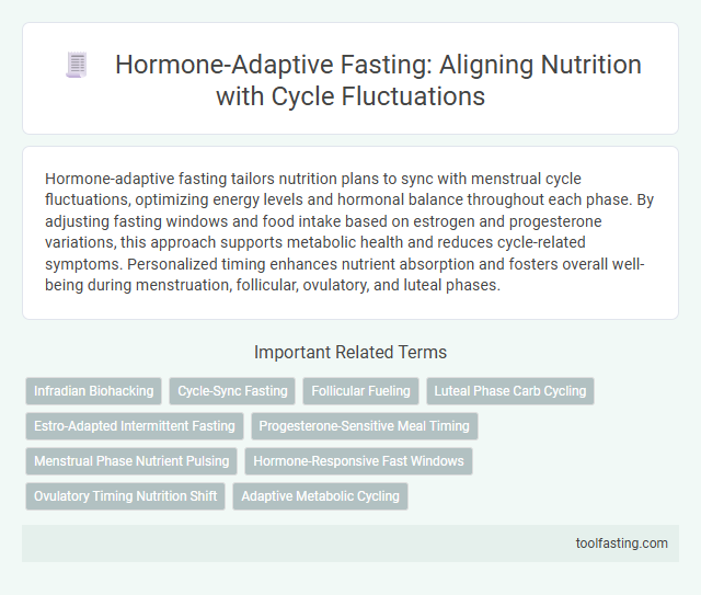 Hormone-Adaptive Fasting: Aligning Nutrition with Cycle Fluctuations