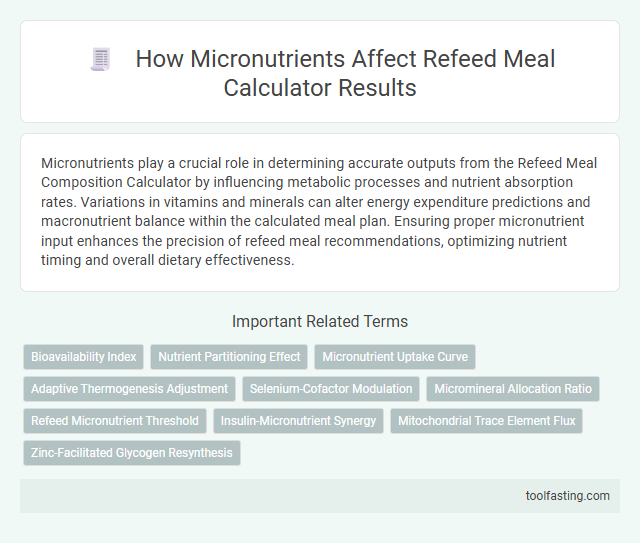 How Micronutrients Affect Refeed Meal Calculator Results