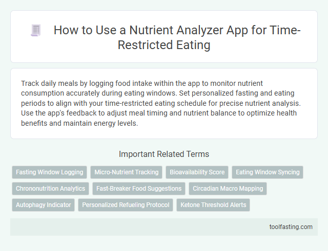 How to Use a Nutrient Analyzer App for Time-Restricted Eating