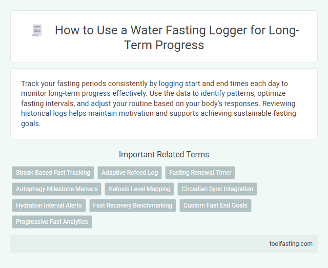 How to Use a Water Fasting Logger for Long-Term Progress