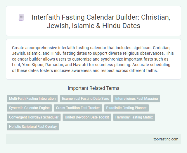 Interfaith Fasting Calendar Builder: Christian, Jewish, Islamic & Hindu Dates
