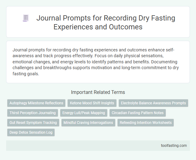 Journal Prompts for Recording Dry Fasting Experiences and Outcomes