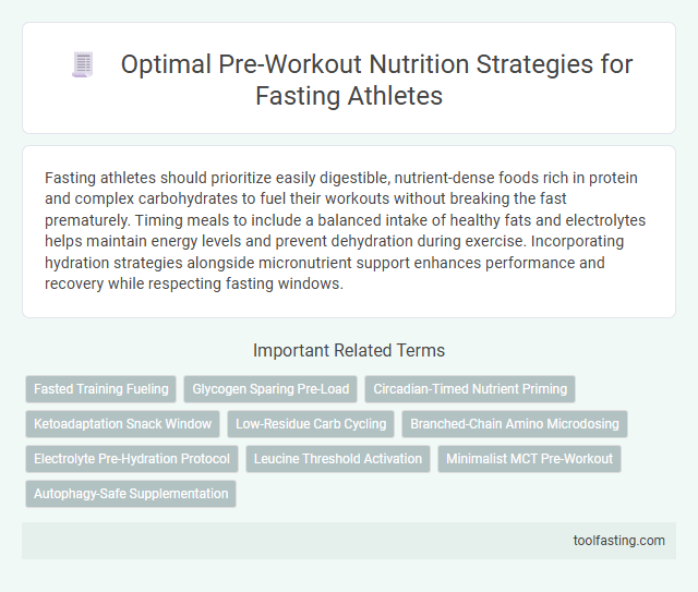 Optimal Pre-Workout Nutrition Strategies for Fasting Athletes